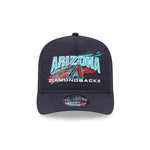 New Era - Arizona Diamondbacks - Throwback Brush - Golfer - Black - Headz Up 