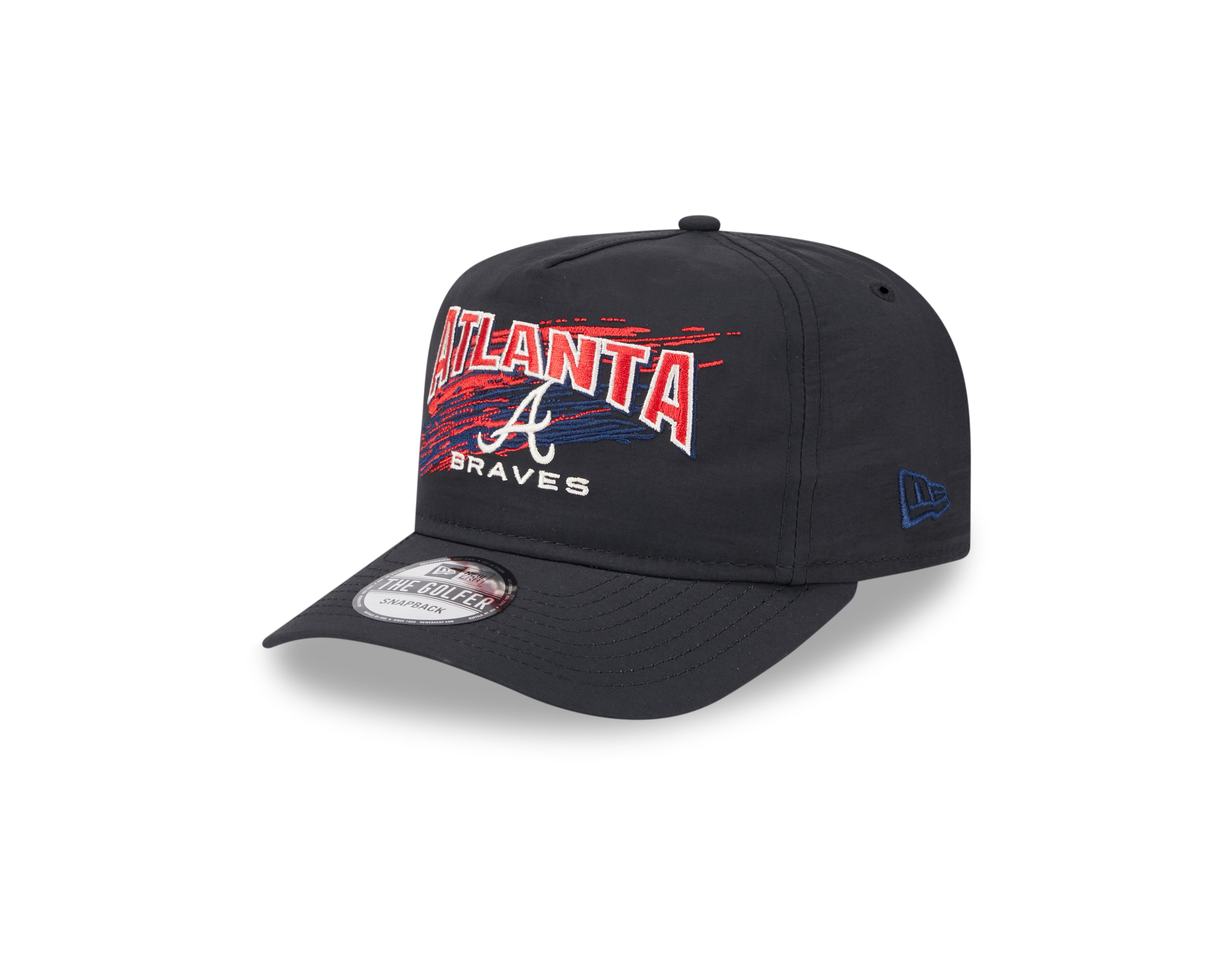 New Era - Atlanta Braves - Throwback Brush - Golfer - Black - Headz Up 