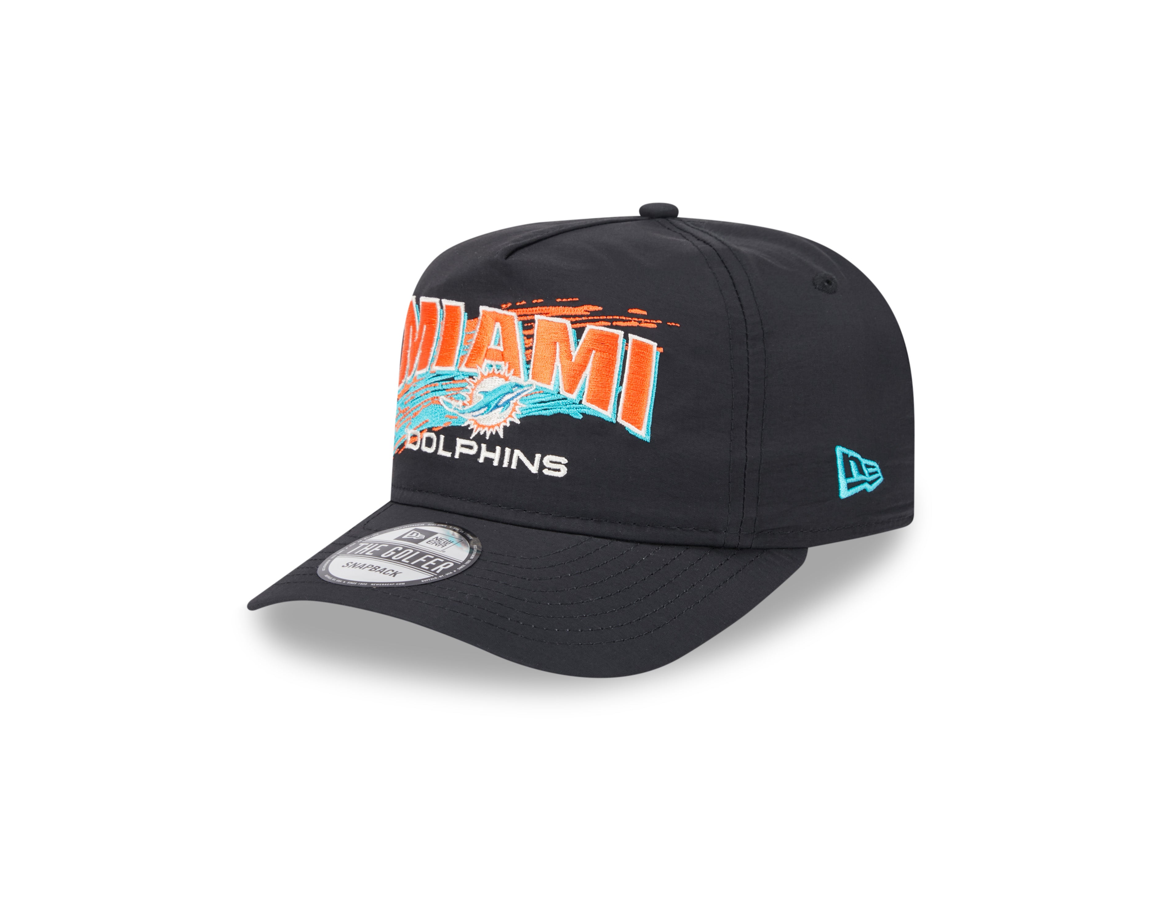 New Era - Miami Dolphins - Throwback Brush - Golfer - Black - Headz Up 