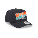 New Era - Miami Dolphins - Throwback Brush - Golfer - Black - Headz Up 