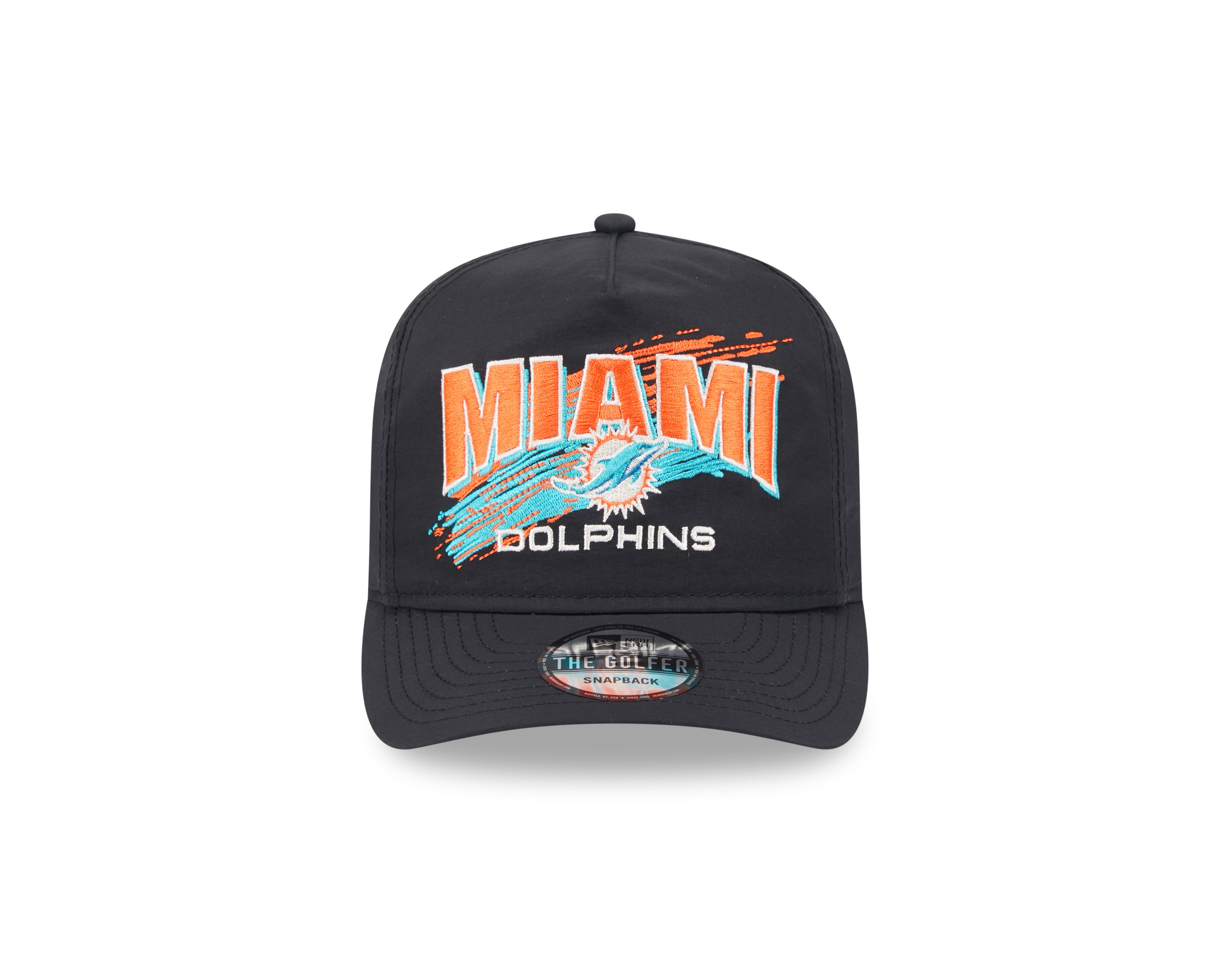 New Era - Miami Dolphins - Throwback Brush - Golfer - Black - Headz Up 