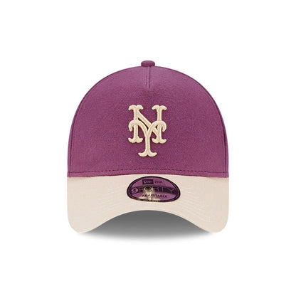 New Era - 9FORTY A-Frame Cap - MOLESKIN Crown - New York Mets - Maroon