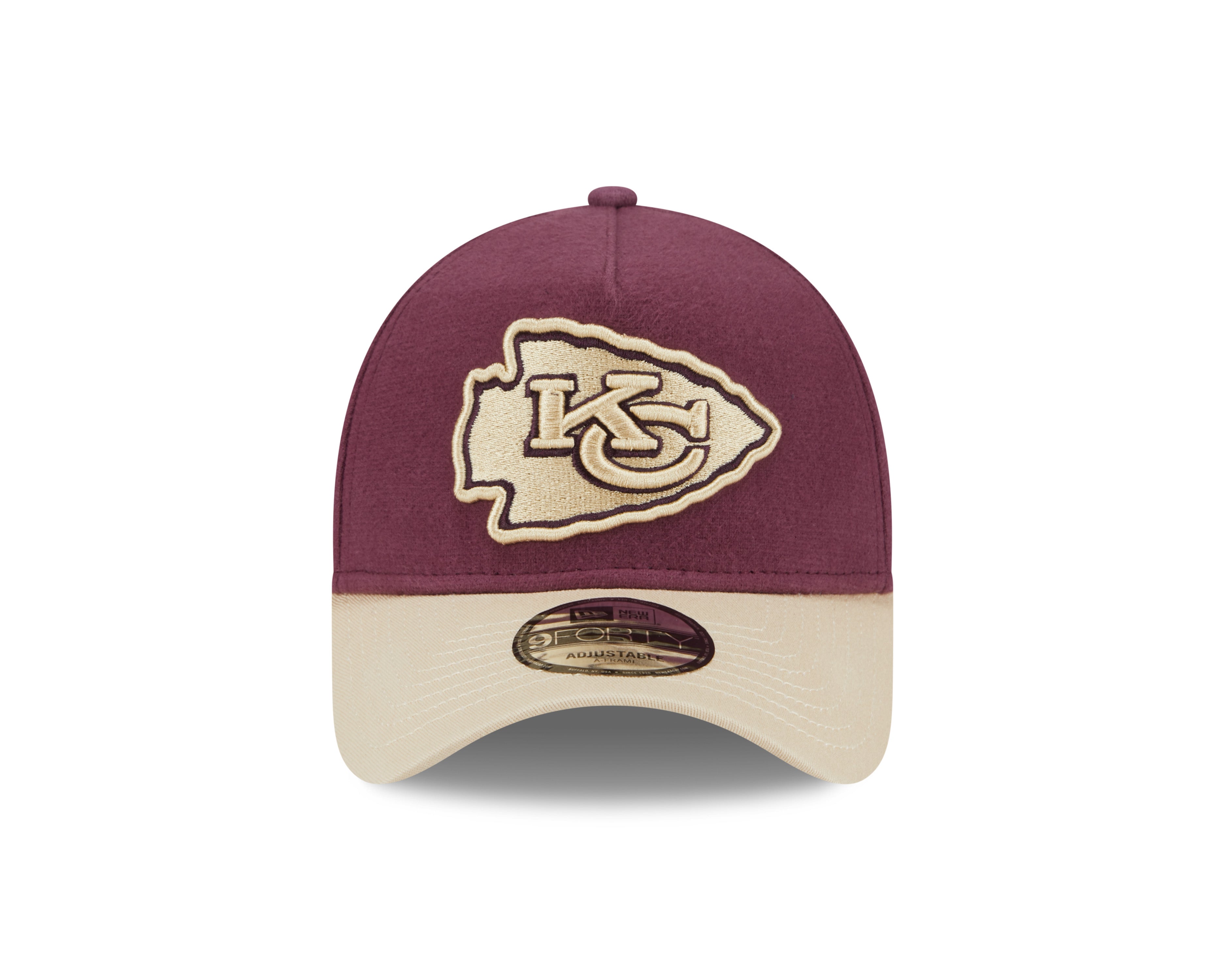 New Era - 9FORTY A-Frame Cap - MOLESKIN Crown - Kansas City Chiefs - Maroon - Headz Up 