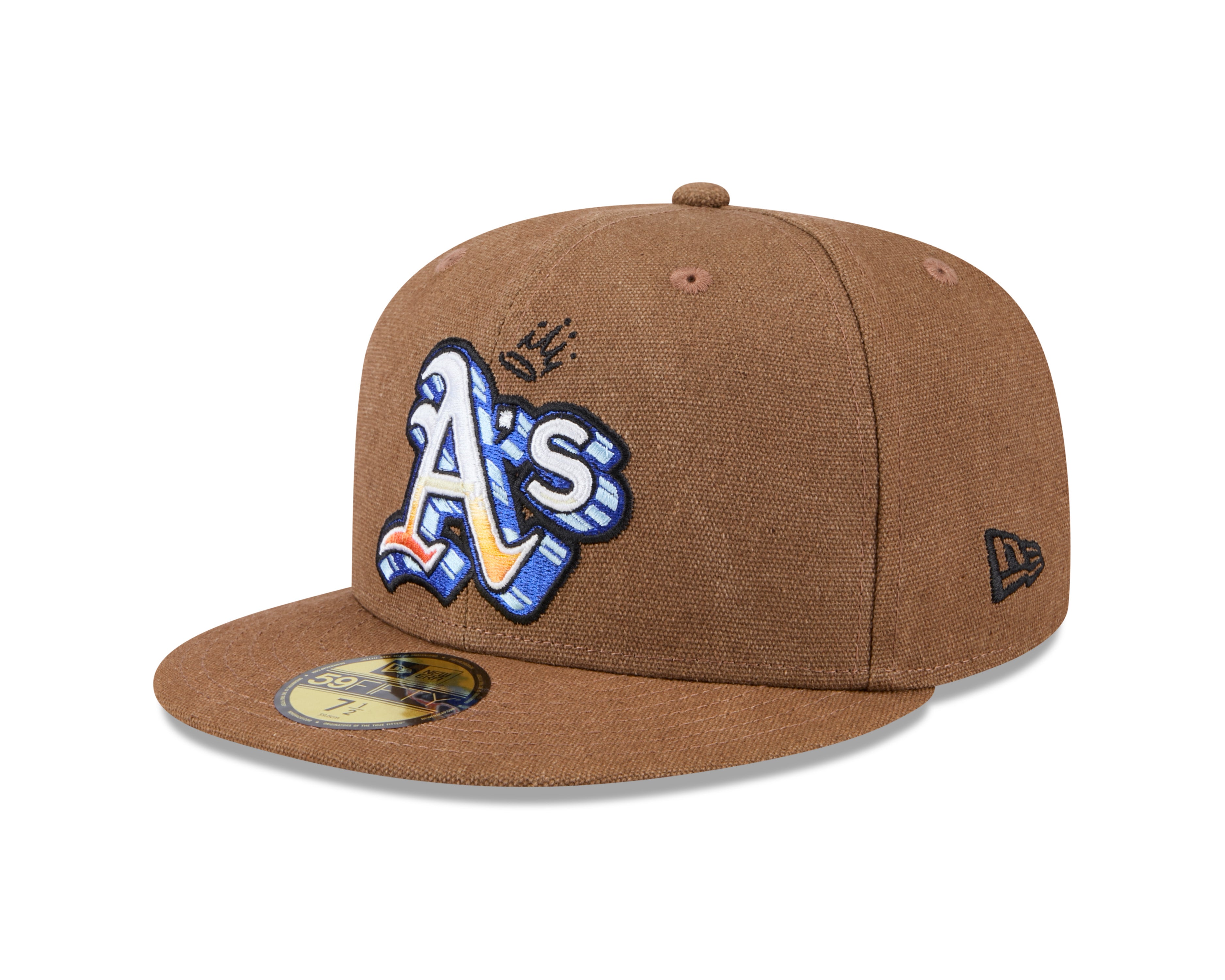 New Era - 59FIFTY - Oakland Athletics - Logo Scribble - Brown - Headz Up 
