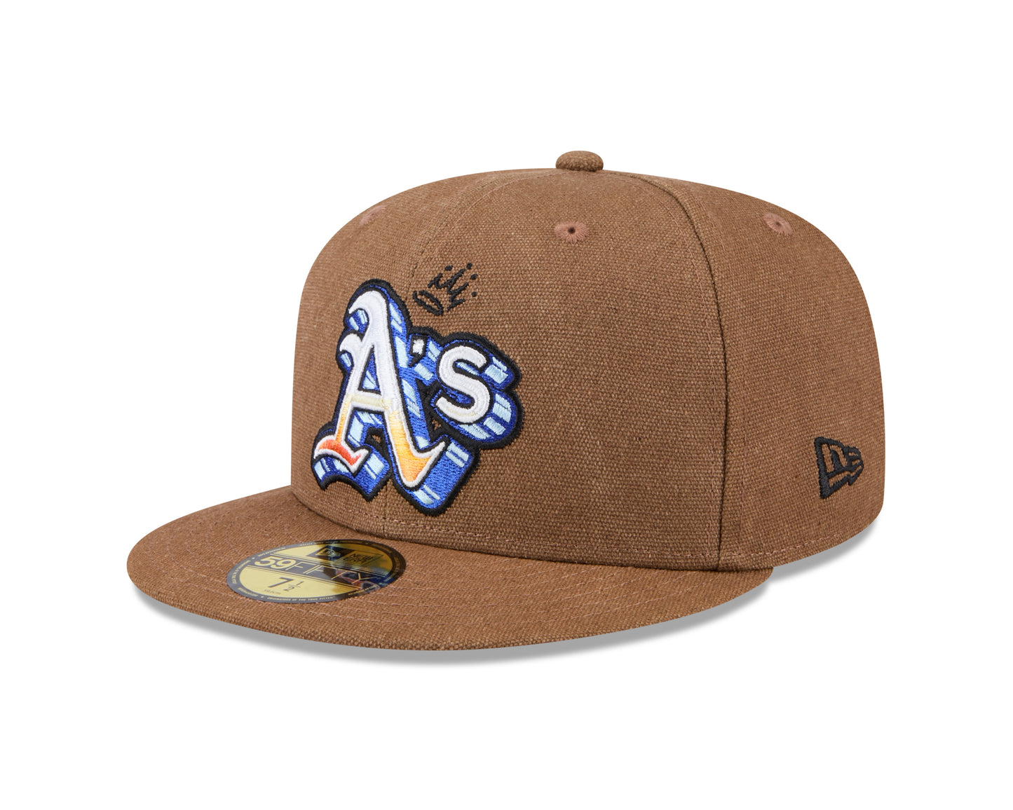 New Era - 59FIFTY - Oakland Athletics - Logo Scribble - Brown