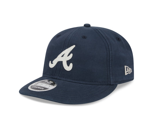 New Era - 9FIFTY Retro Crown - Atlanta Braves - CANVAS FELT LOGO - Navy