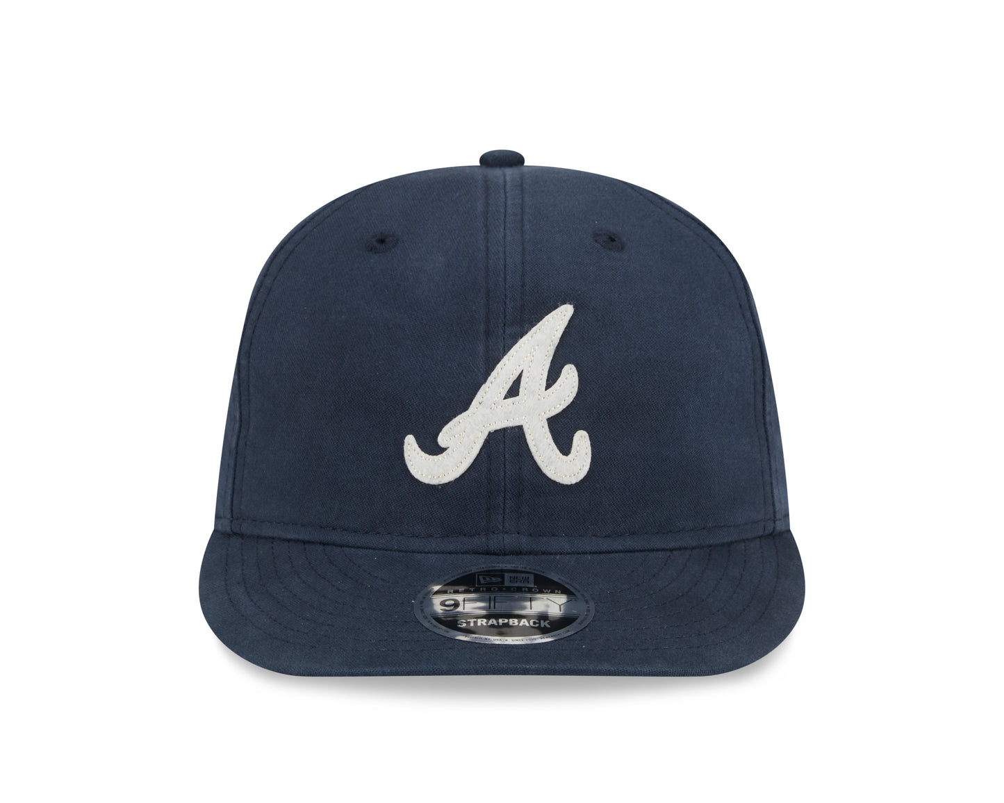 New Era - 9FIFTY Retro Crown - Atlanta Braves - CANVAS FELT LOGO - Navy