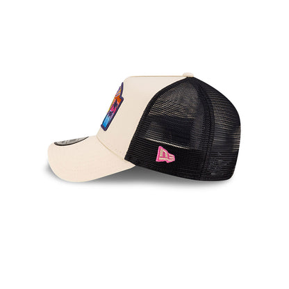 New Era - Miami Patch - A-Frame Trucker Adjustable Cap - Light Beige