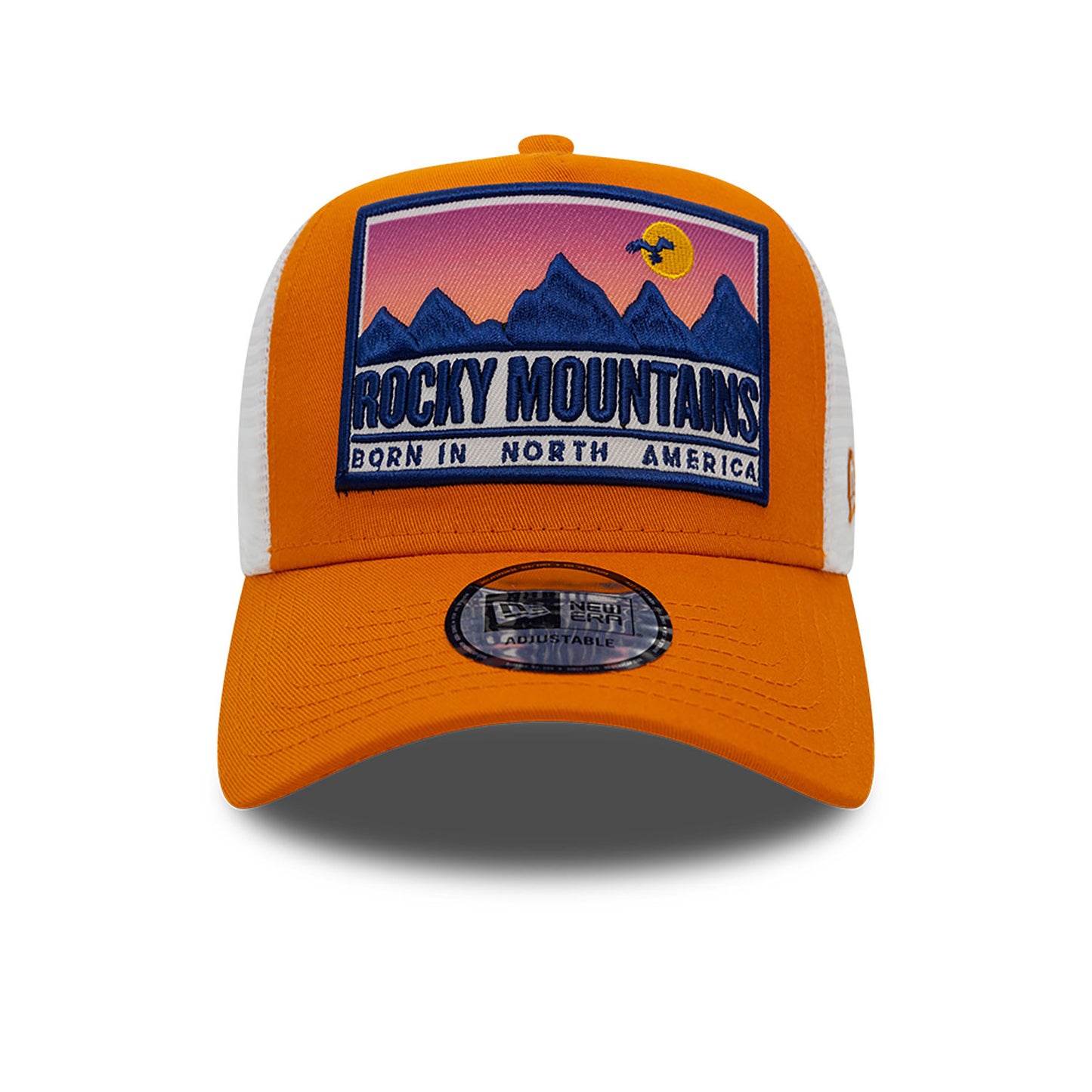 New Era - Location Patch A-Frame Trucker Adjustable Cap - Rust/White