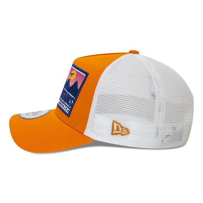 New Era - Location Patch A-Frame Trucker Adjustable Cap - Rust/White