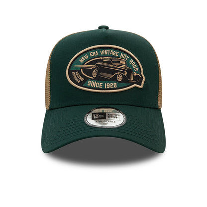 New Era - Hot Rod Patch A-Frame Trucker Adjustable Cap - Dark Green