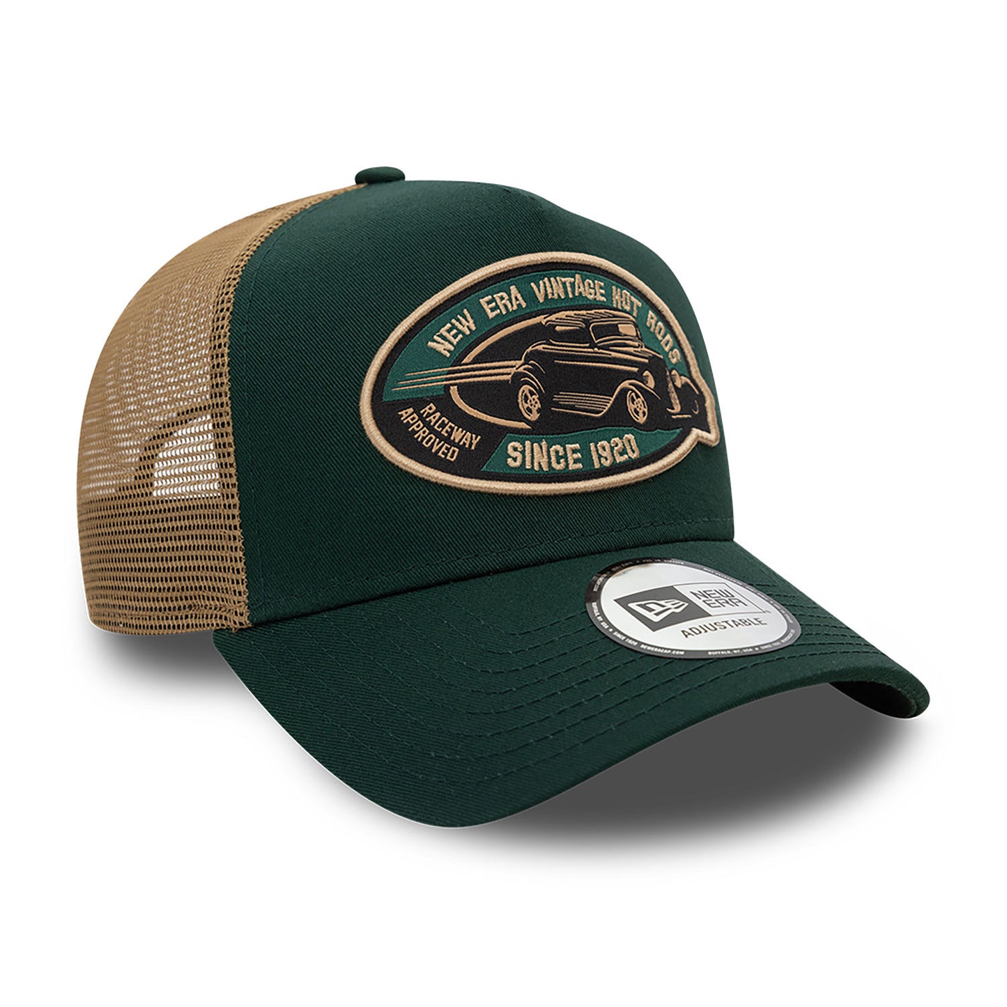 New Era - Hot Rod Patch A-Frame Trucker Adjustable Cap - Dark Green