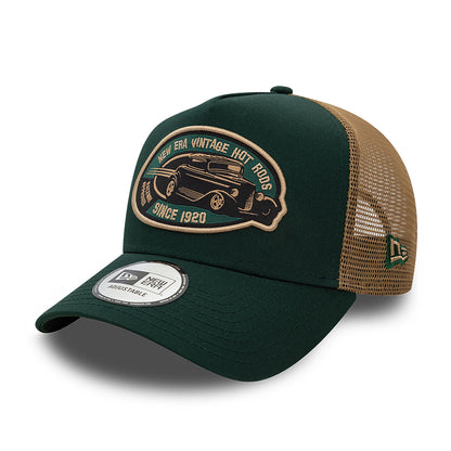 New Era - Hot Rod Patch A-Frame Trucker Adjustable Cap - Dark Green