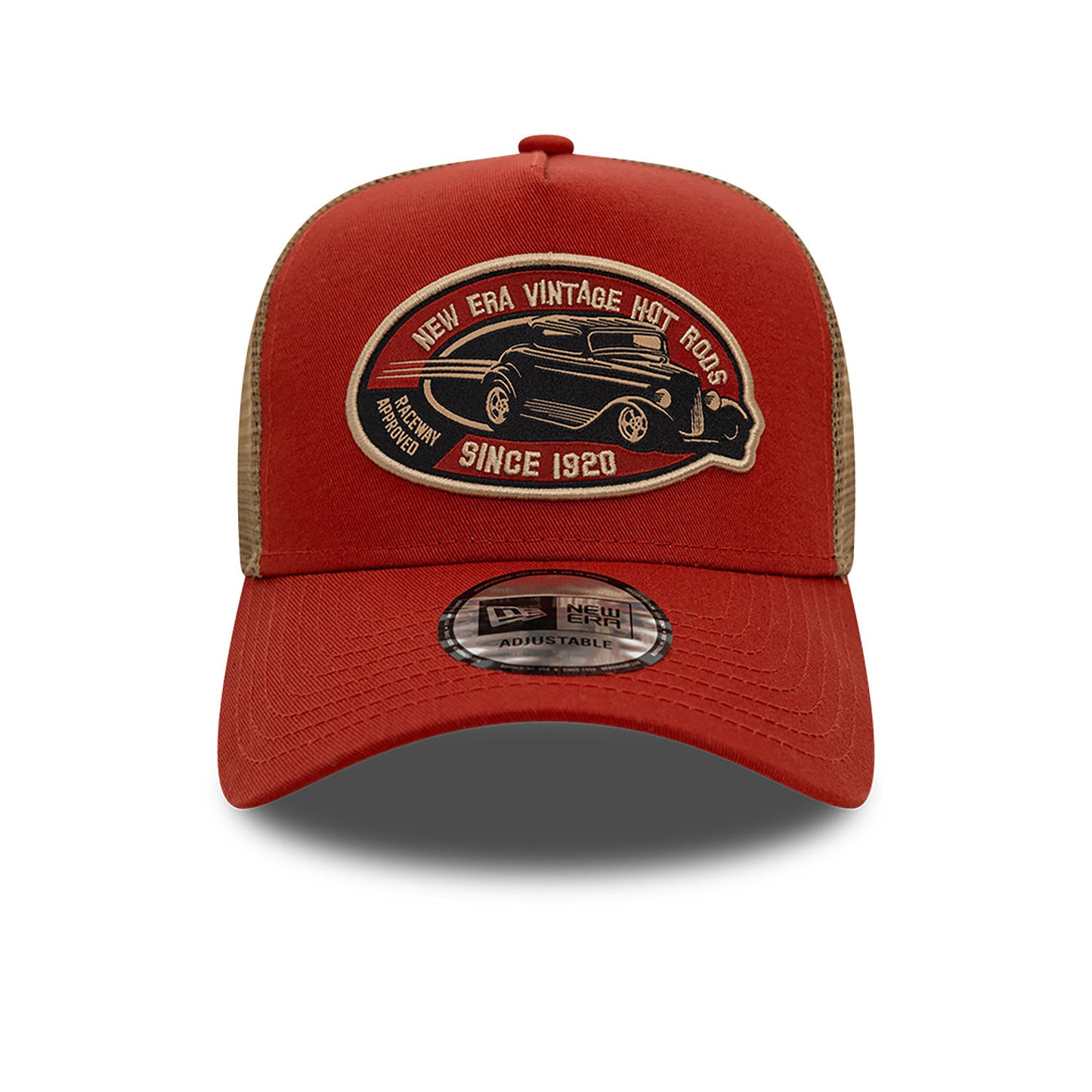 New Era - Hot Rod Patch A-Frame Trucker Adjustable Cap - Rust