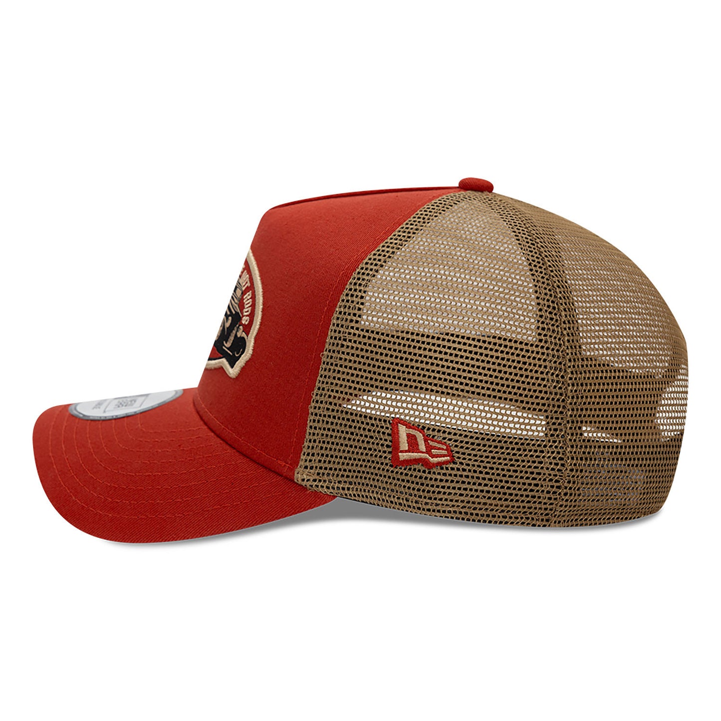 New Era - Hot Rod Patch A-Frame Trucker Adjustable Cap - Rust