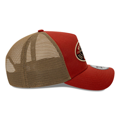 New Era - Hot Rod Patch A-Frame Trucker Adjustable Cap - Rust