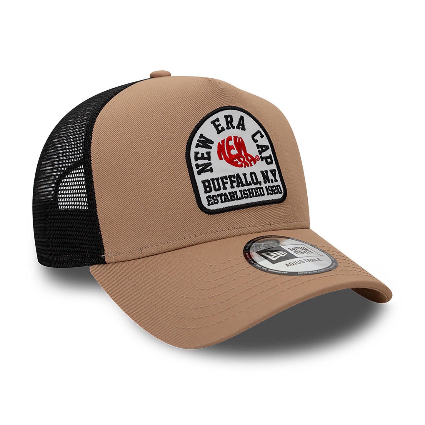 New Era - STATE Patch A-Frame Trucker Adjustable Cap - Beige