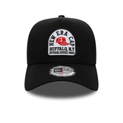 New Era - STATE Patch A-Frame Trucker Adjustable Cap - Black