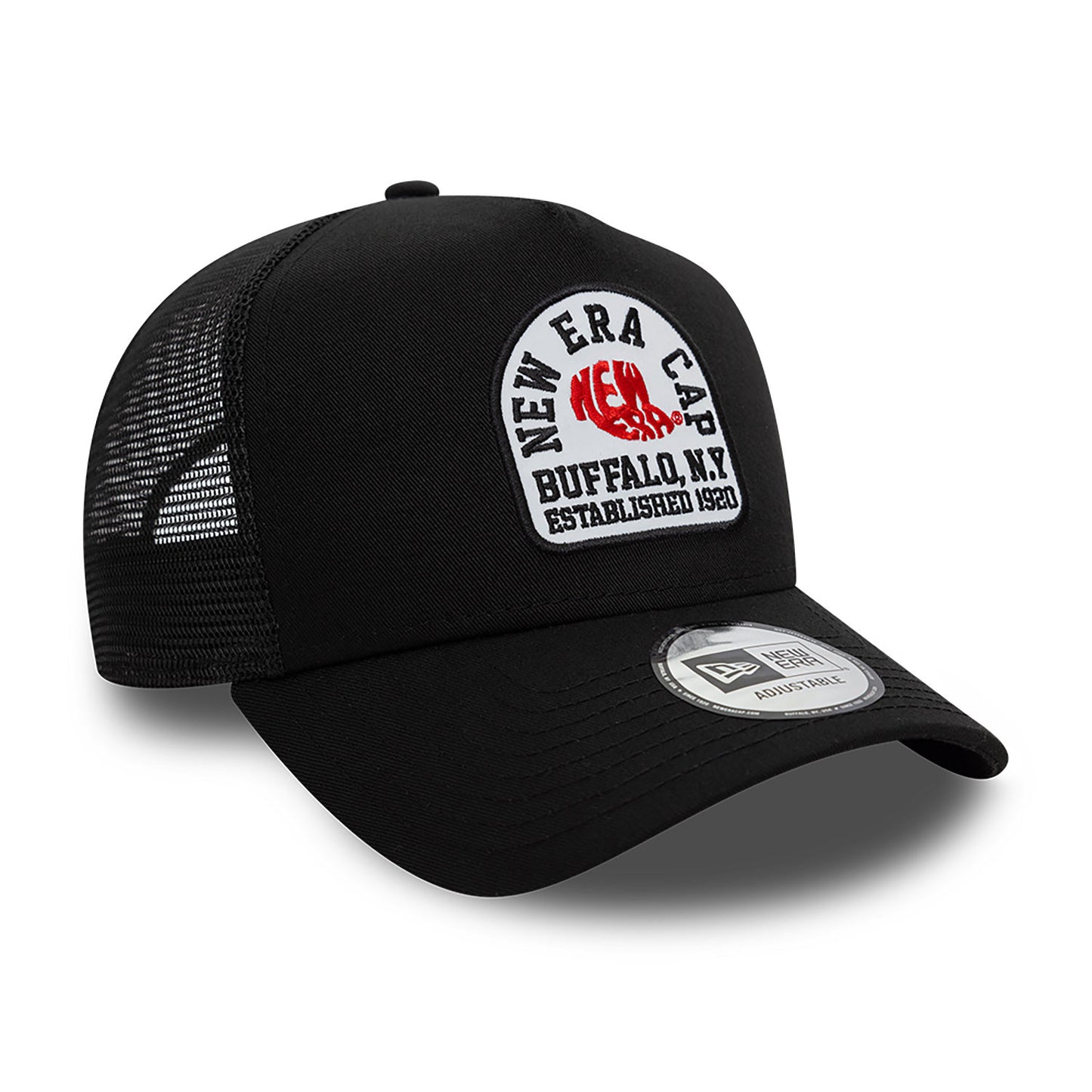 New Era - STATE Patch A-Frame Trucker Adjustable Cap - Black