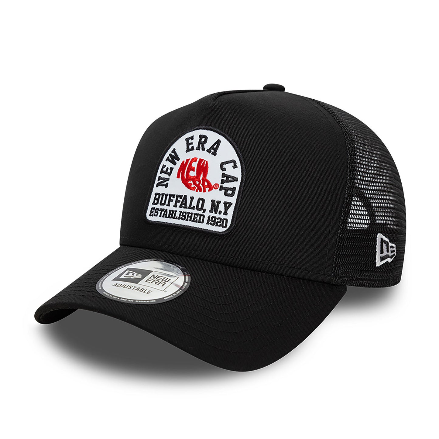 New Era - STATE Patch A-Frame Trucker Adjustable Cap - Black