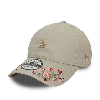 New Era - 9TWENTY - Floral Visor - Los Angeles Dodgers - Light Brown