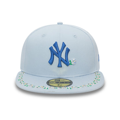 New Era - 59FIFTY Fitted Cap - Floral Border - New York Yankees - Light Blue