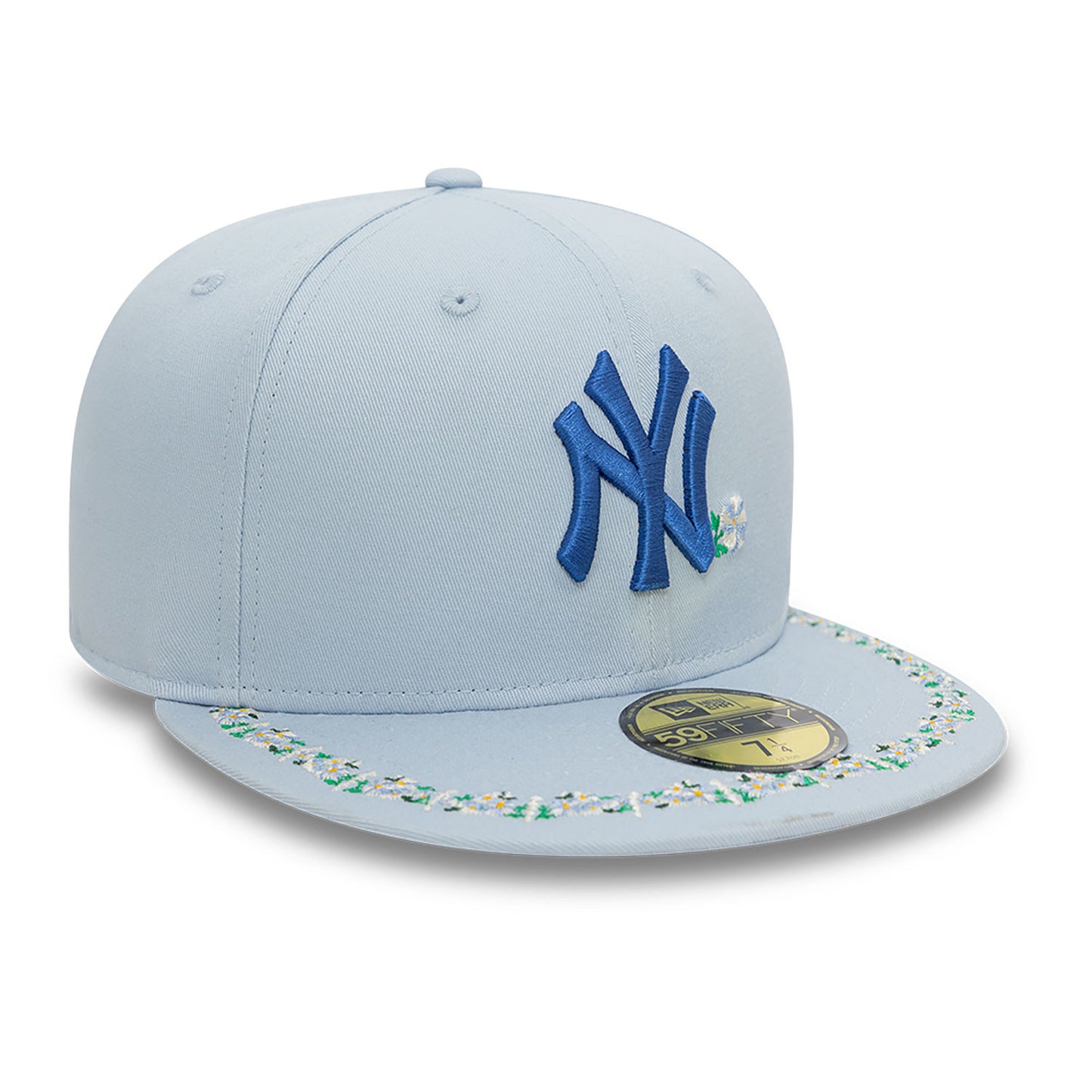 New Era - 59FIFTY Fitted Cap - Floral Border - New York Yankees - Light Blue