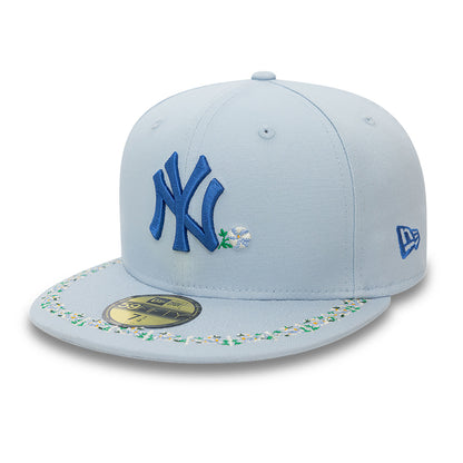 New Era - 59FIFTY Fitted Cap - Floral Border - New York Yankees - Light Blue