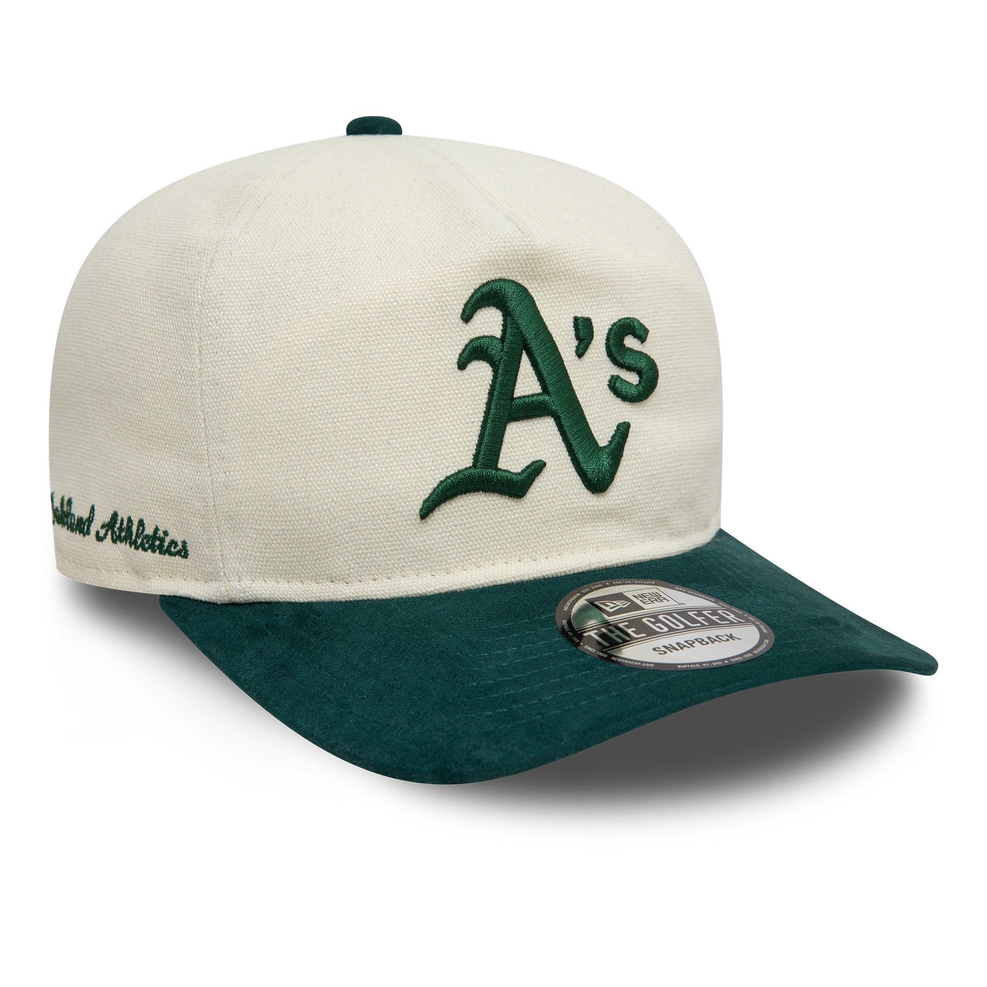 New Era - Oakland Athletics - Script PC Golfer - Off White/Dark Green - Headz Up 