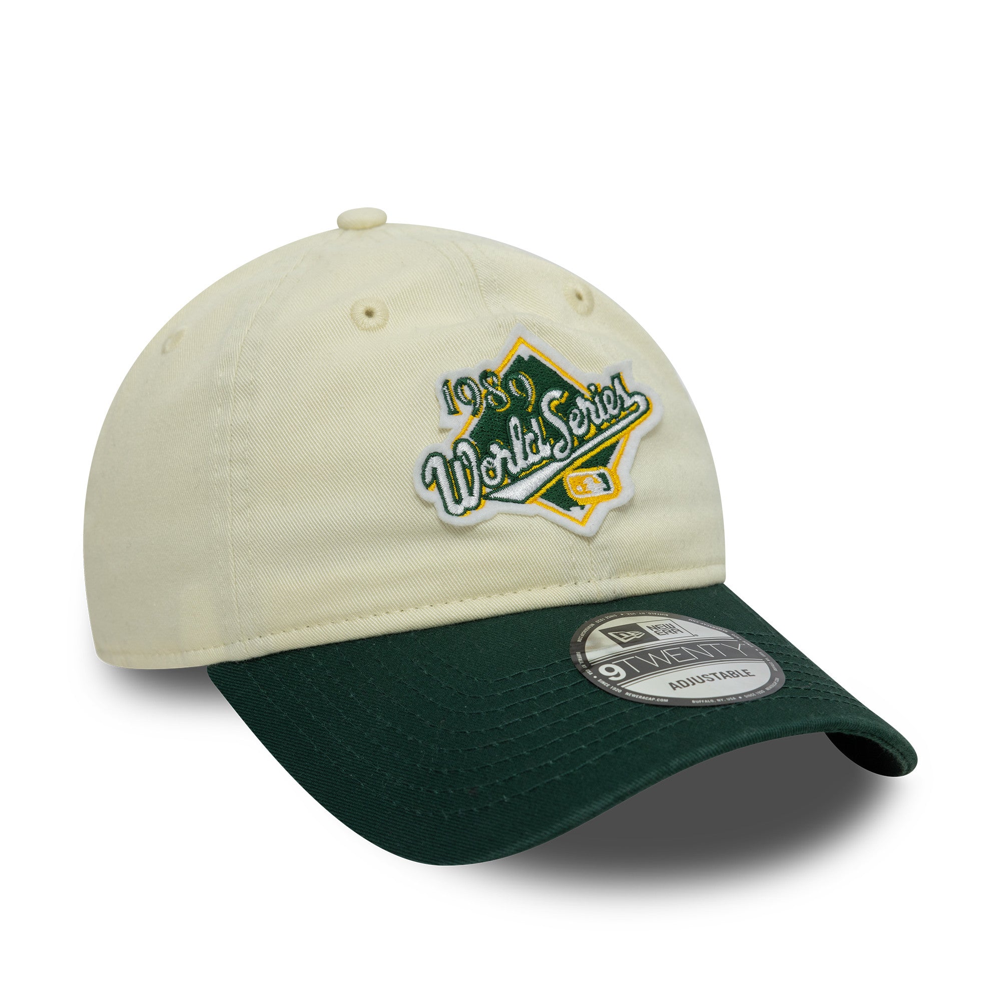 New Era - 9TWENTY - WS Patch - Oakland Athletics - Stone/Dark Green - Headz Up 