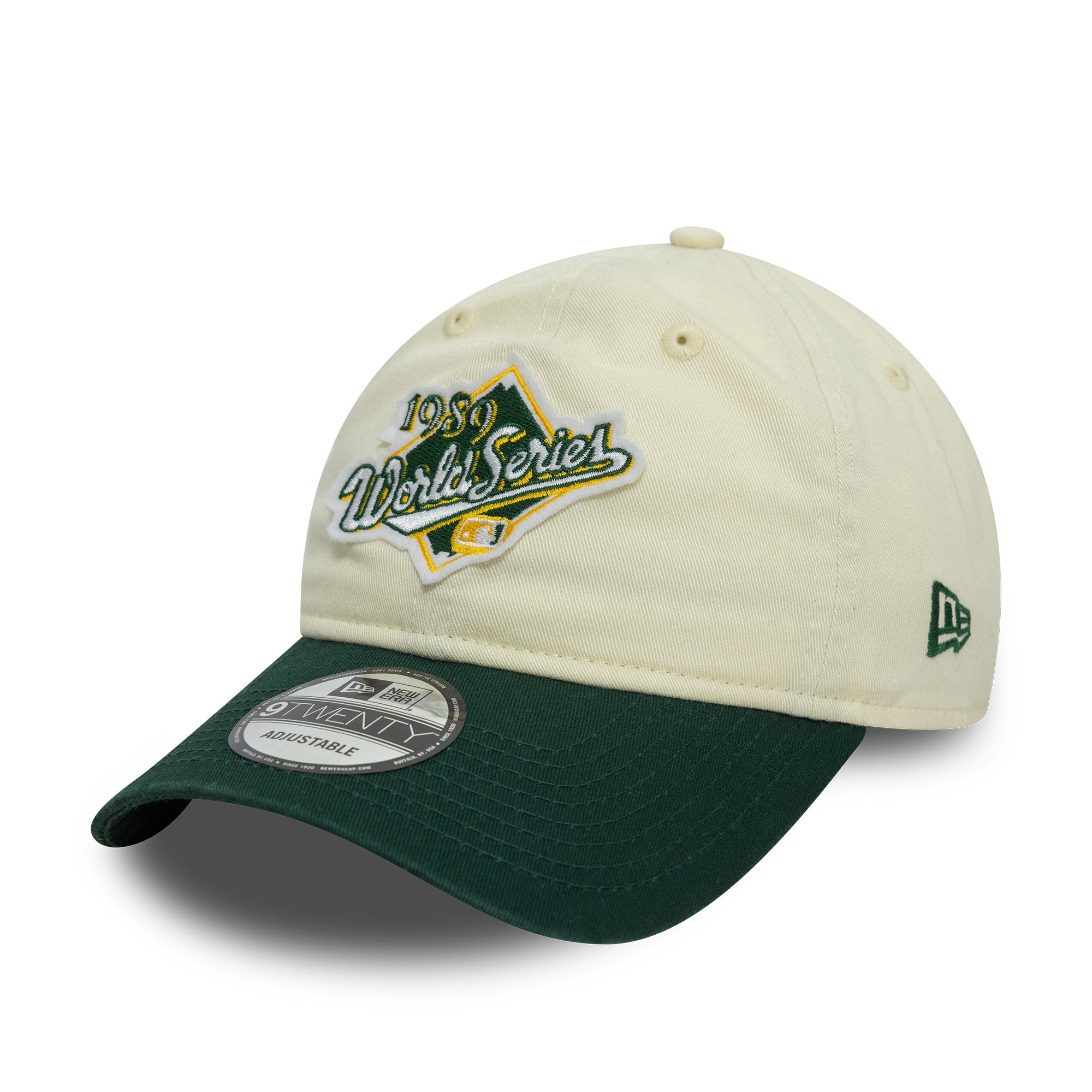 New Era - 9TWENTY - WS Patch - Oakland Athletics - Stone/Dark Green - Headz Up 