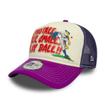 New Era -  NE Graphic - E-Frame Trucker Cap - Off White/Purple - Headz Up 