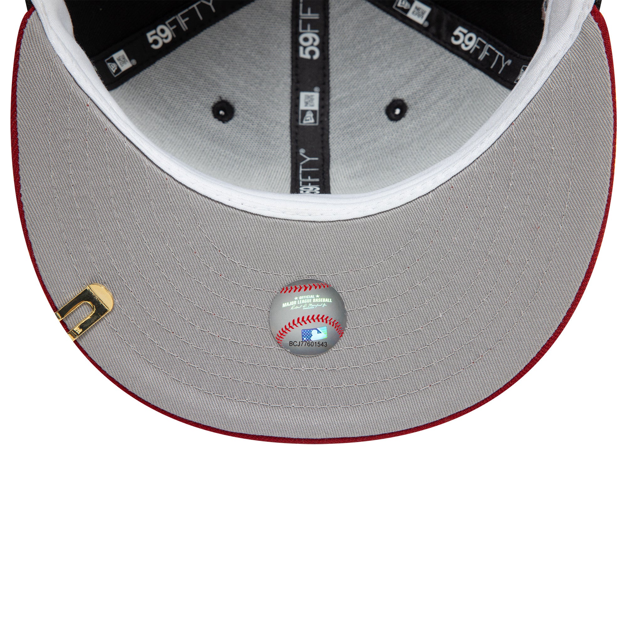 New Era - 59FIFTY Fitted -  Philadelphia Phillies - VISOR CLIP - Black/Red - Headz Up 