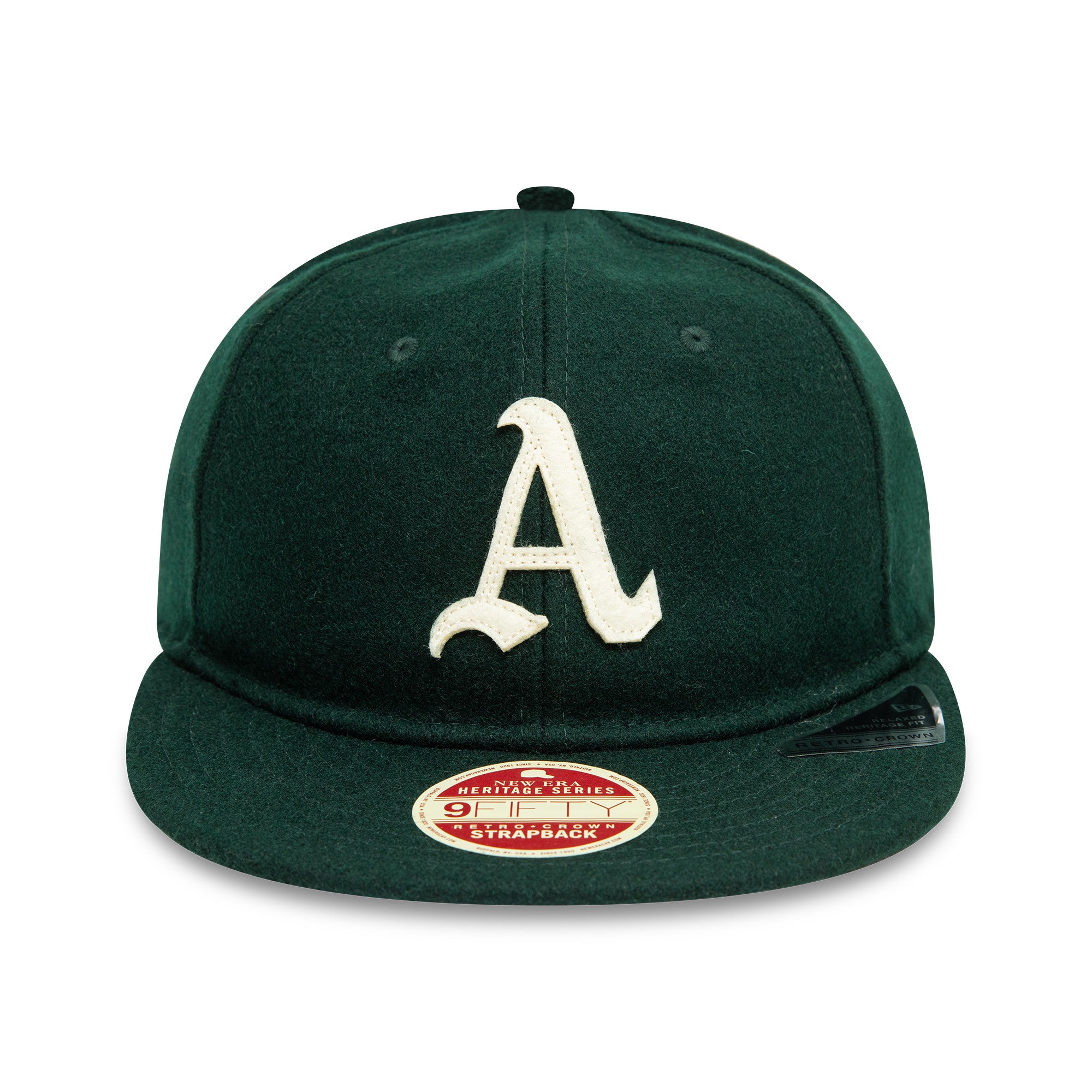 New Era - 9FIFTY Retro Crown - Oakland Athletics Cooperstown - Heritage Series - Dark Green - Headz Up 