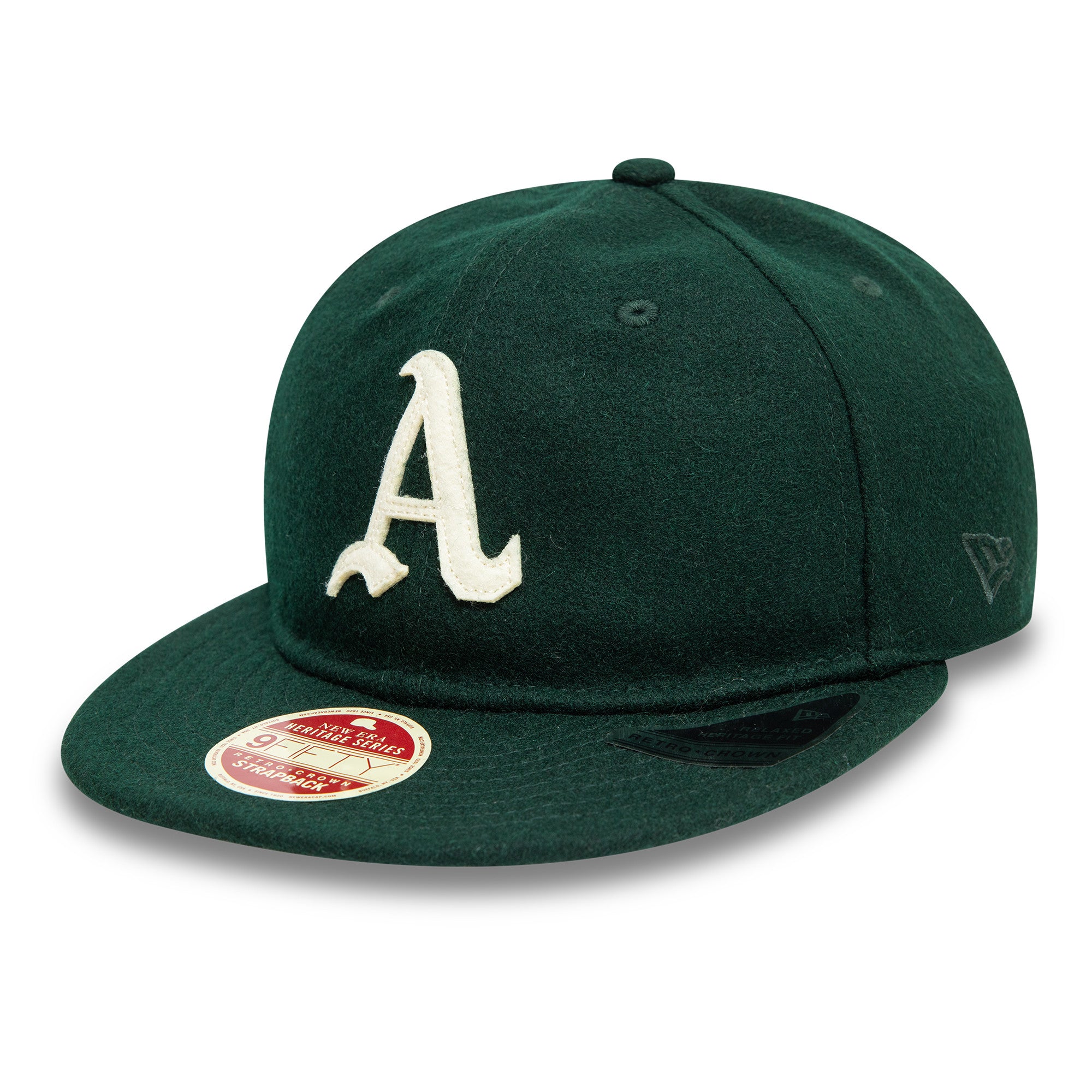 New Era - 9FIFTY Retro Crown - Oakland Athletics Cooperstown - Heritage Series - Dark Green - Headz Up 