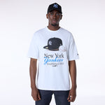 New Era - MLB Script Graphic - T-Shirt  - New York Yankees - White - Headz Up 
