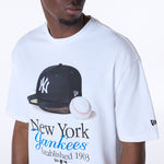 New Era - MLB Script Graphic - T-Shirt  - New York Yankees - White - Headz Up 