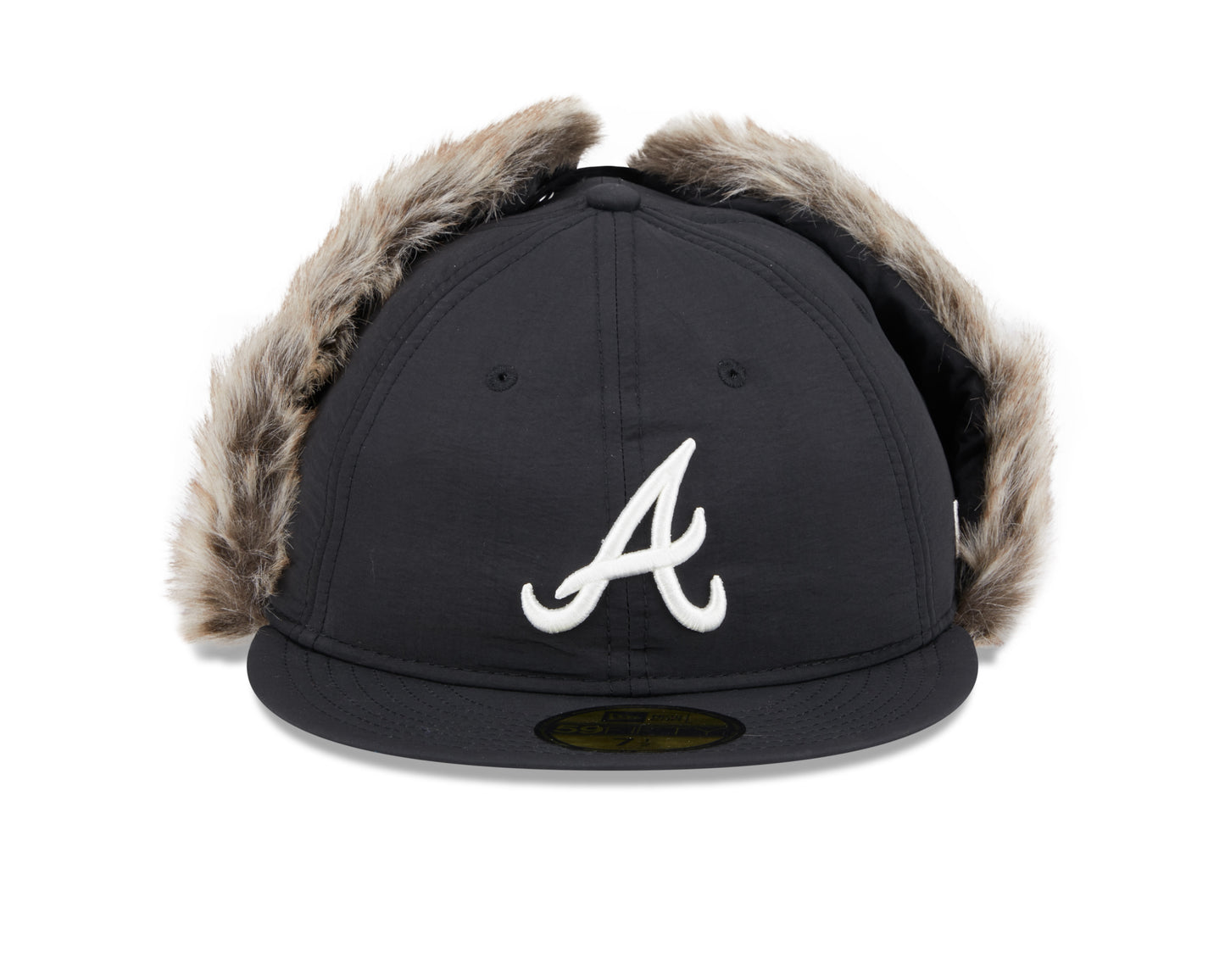 New Era - 59FIFTY Fitted Cap - WINTER DOGEAR - Atlanta Braves - Black