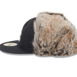 New Era - 59FIFTY Fitted Cap - WINTER DOGEAR - Atlanta Braves - Black - Headz Up 