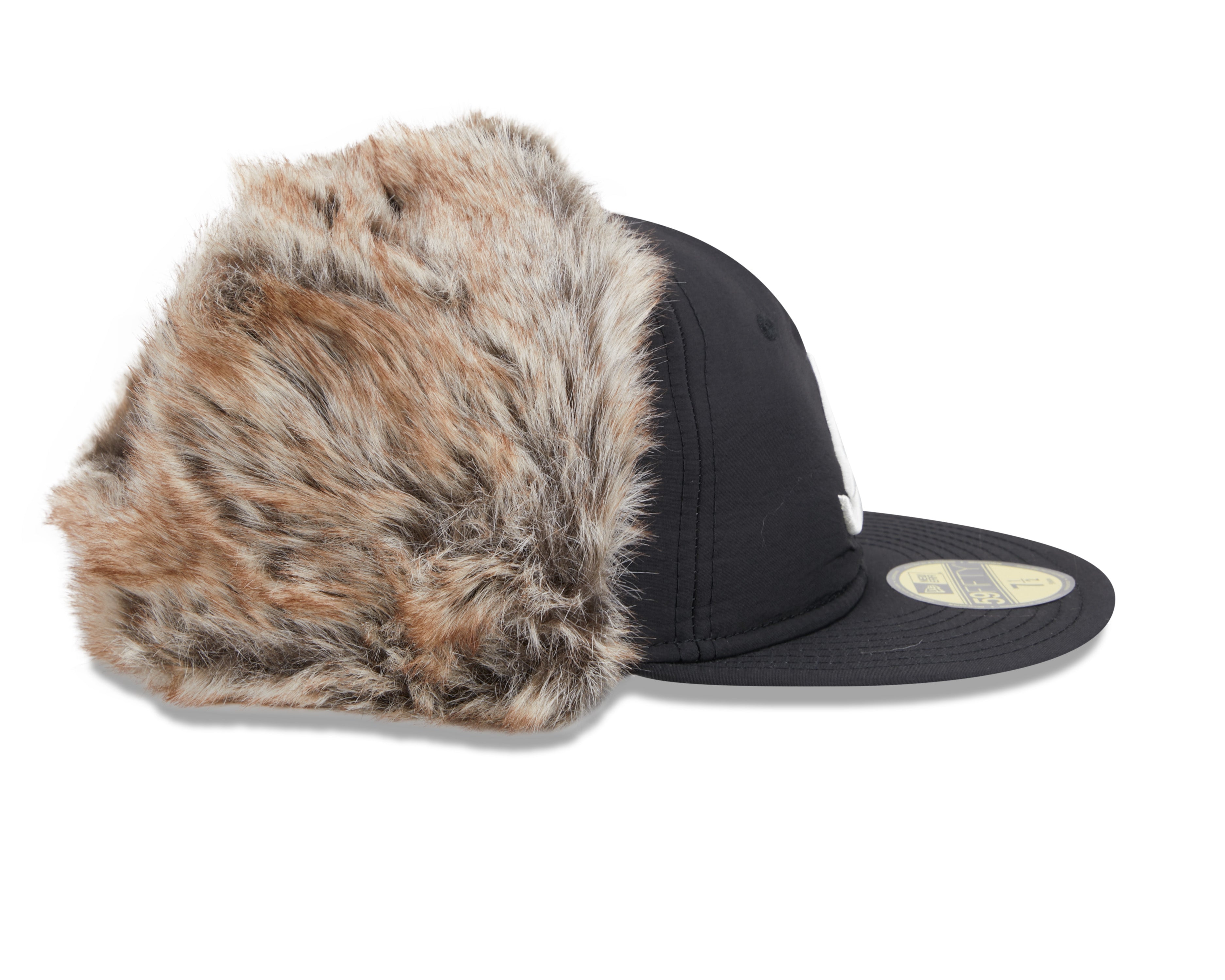 New Era - 59FIFTY Fitted Cap - WINTER DOGEAR - Atlanta Braves - Black - Headz Up 