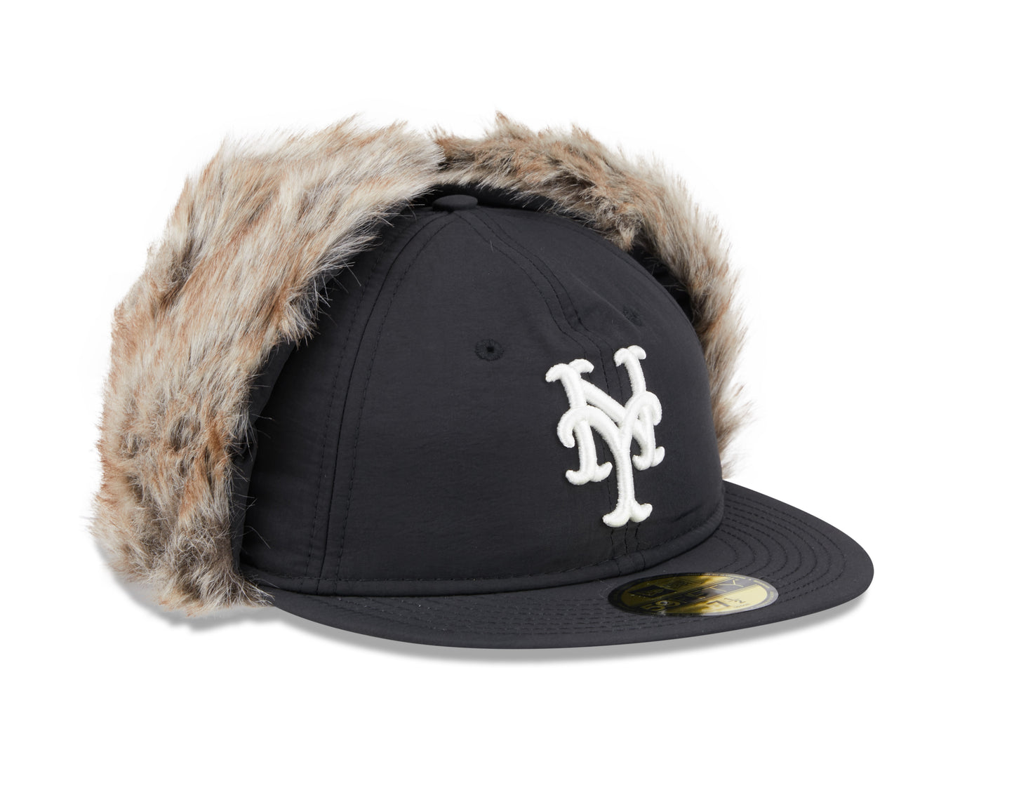 New Era - 59FIFTY Fitted Cap - WINTER DOGEAR - New York Mets - Black