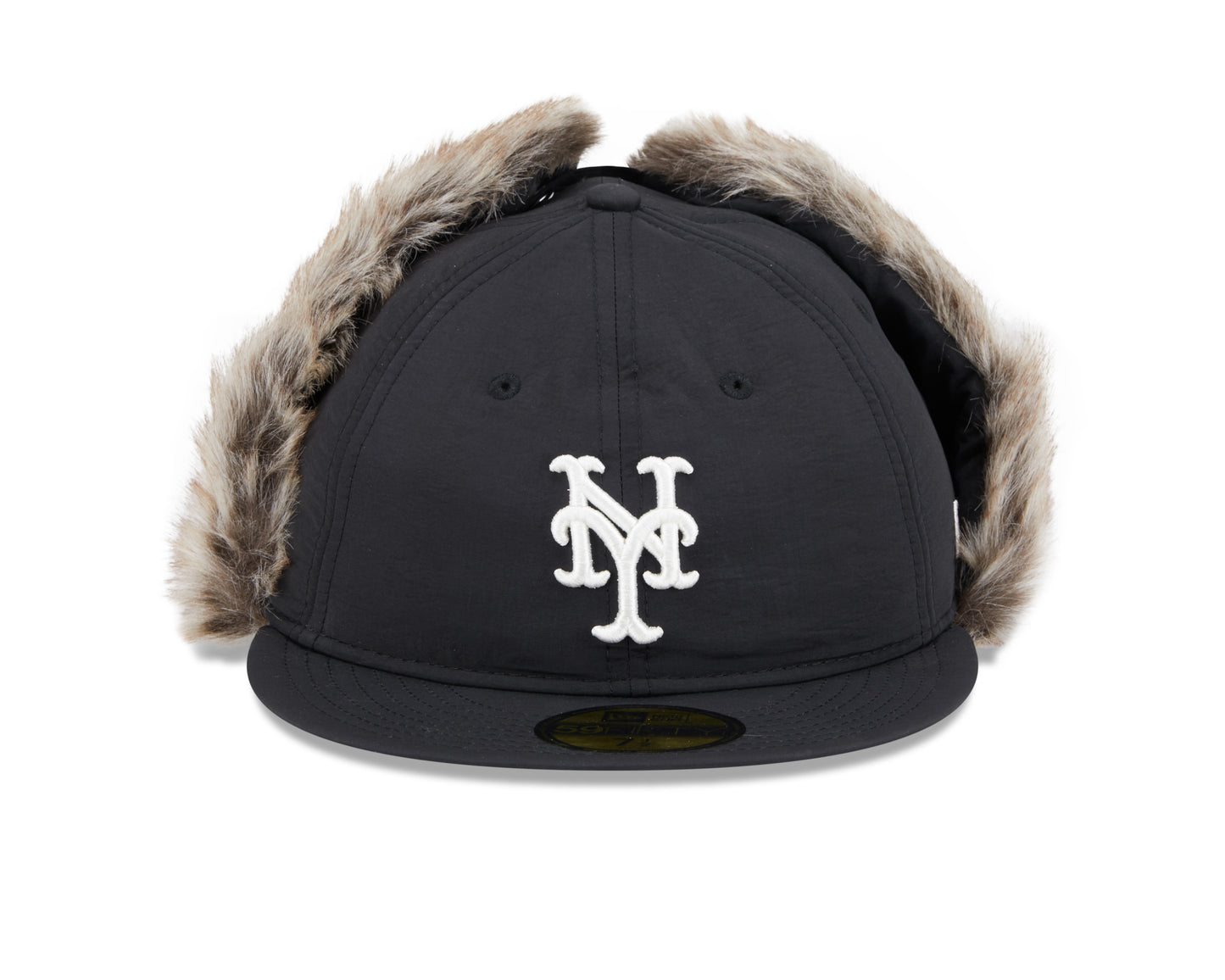 New Era - 59FIFTY Fitted Cap - WINTER DOGEAR - New York Mets - Black