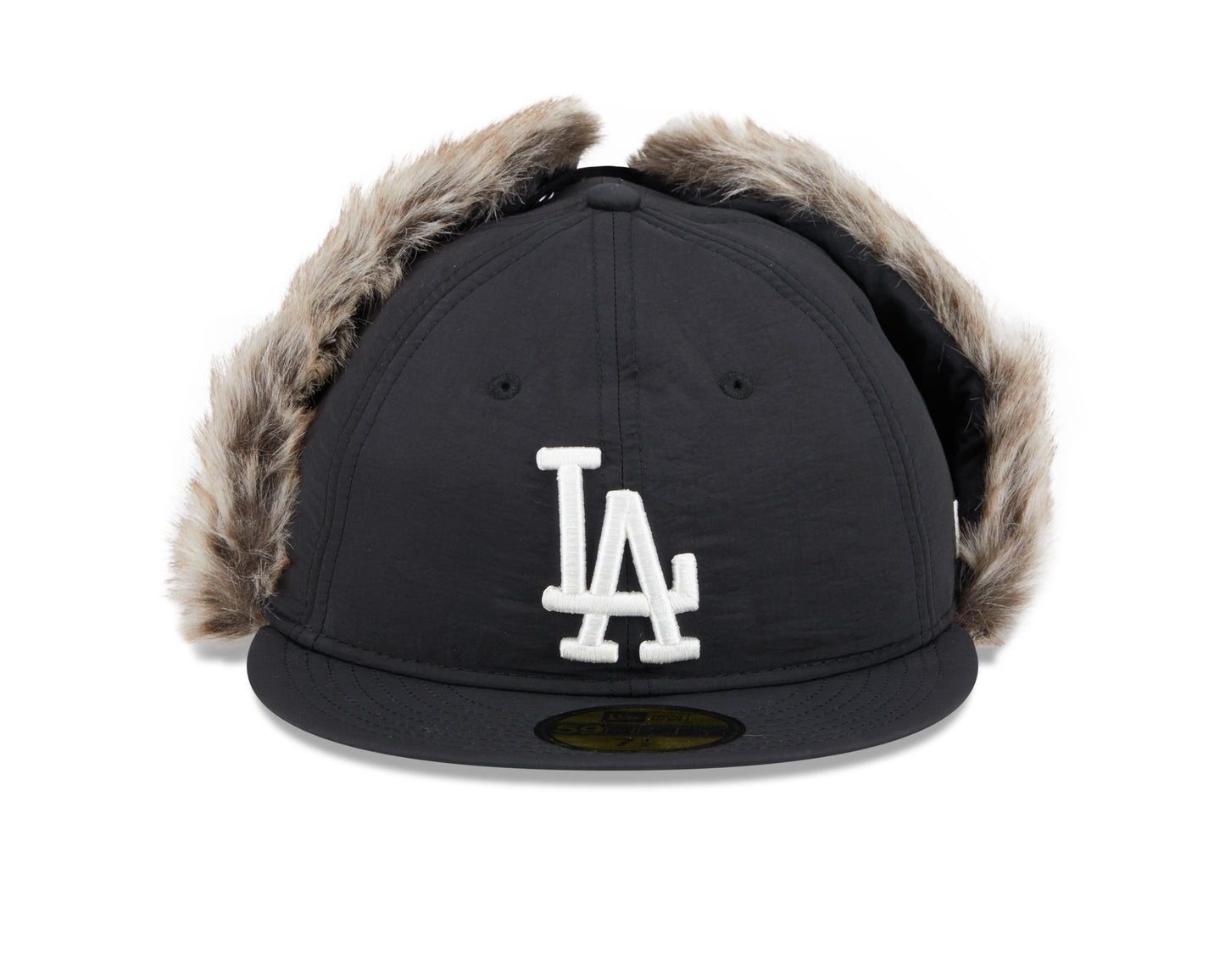 New Era - 59FIFTY Fitted Cap - WINTER DOGEAR - Los Angeles Dodgers - Black