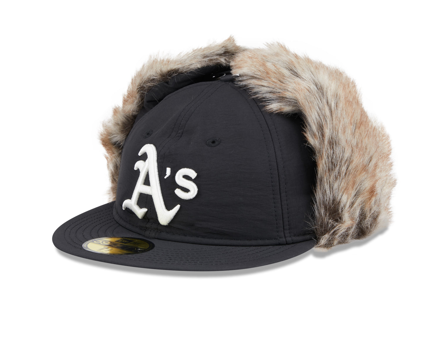 New Era 59FIFTY Fitted Cap WINTER DOGEAR Oakland Athletics Bla