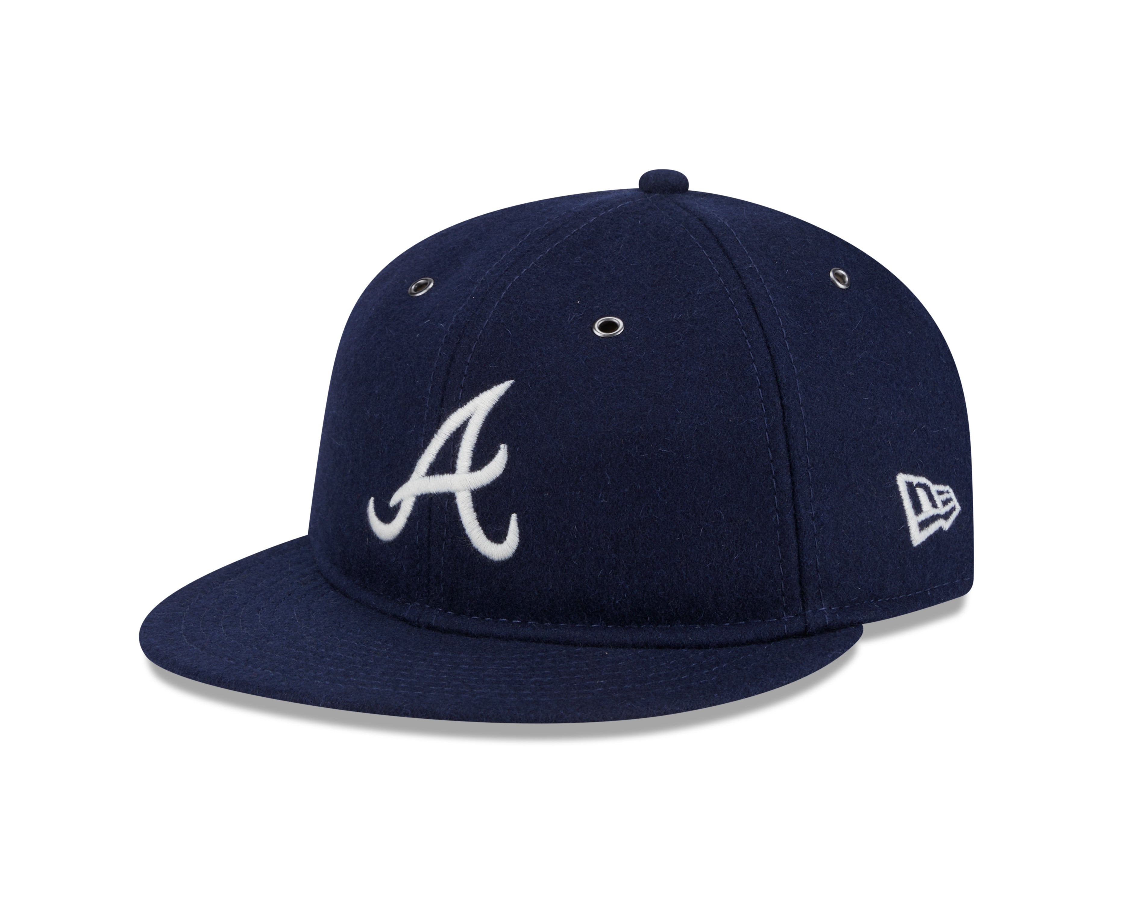 New Era - 59FIFTY  Retro Crown - WOOL - Atlanta Braves - Navy - Headz Up 