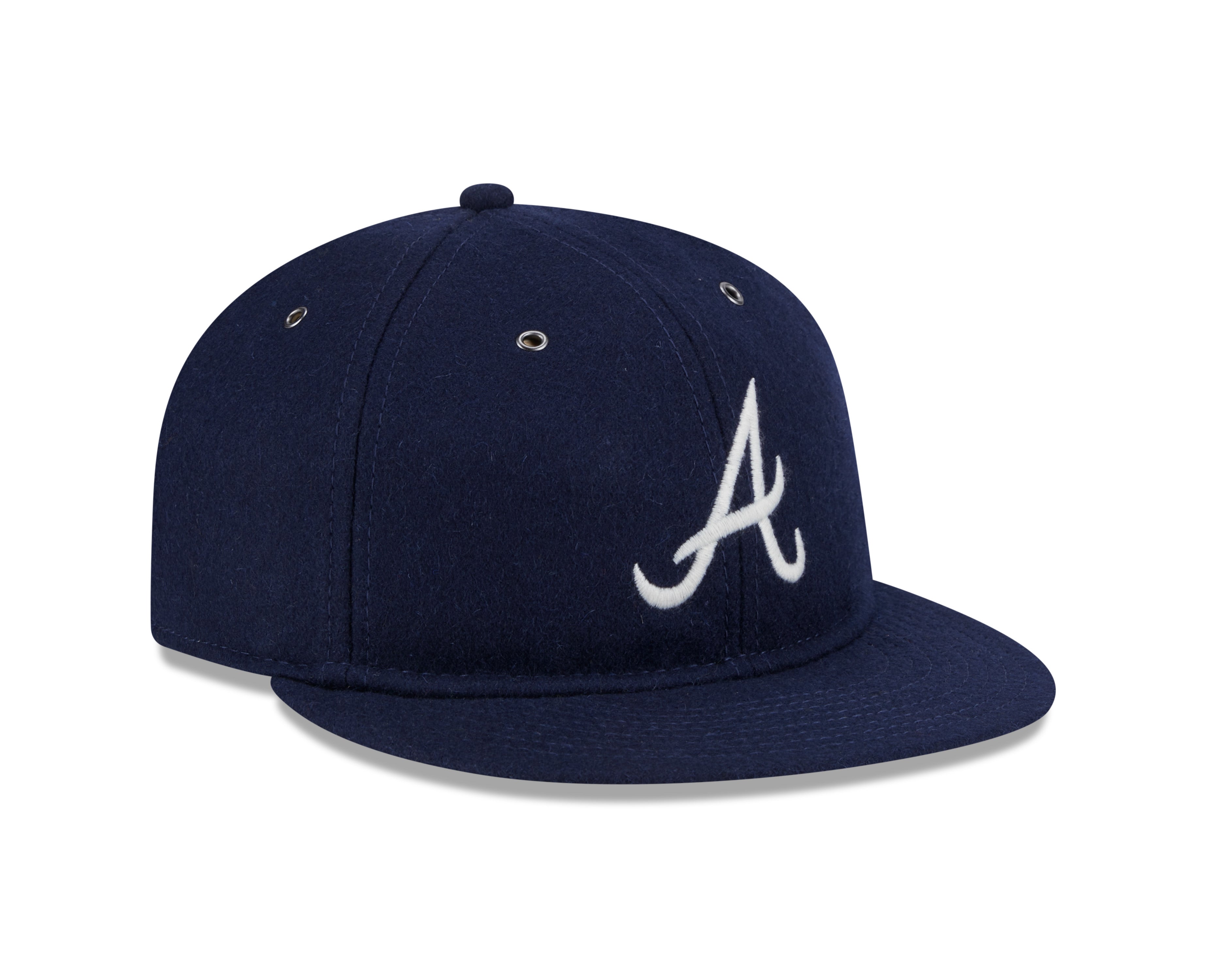 New Era - 59FIFTY  Retro Crown - WOOL - Atlanta Braves - Navy - Headz Up 