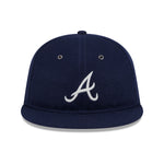 New Era - 59FIFTY  Retro Crown - WOOL - Atlanta Braves - Navy - Headz Up 
