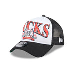 New Era - Anaheim Ducks - DISTRESSED Trucker Cap - White/Black - Headz Up 