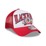 New Era - Chicago Blackhawks - DISTRESSED Trucker Cap - White/Red - Headz Up 