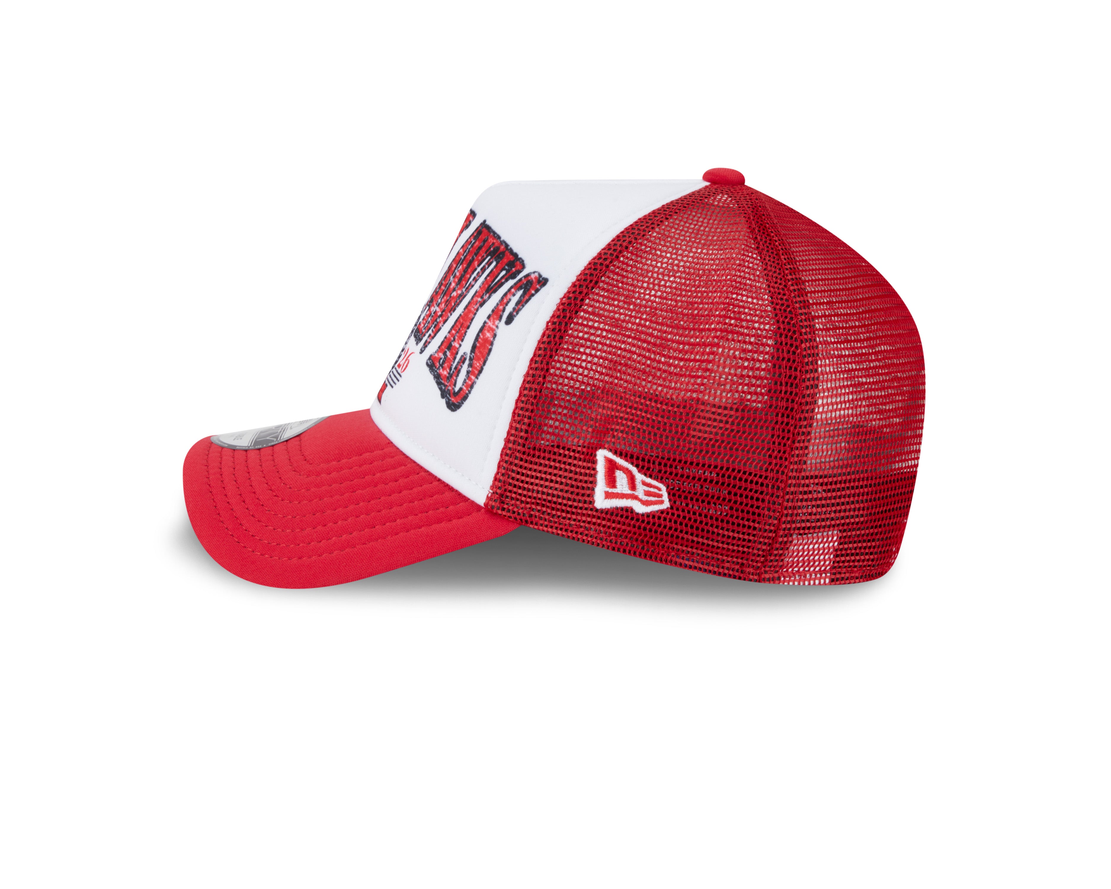 New Era - Chicago Blackhawks - DISTRESSED Trucker Cap - White/Red - Headz Up 